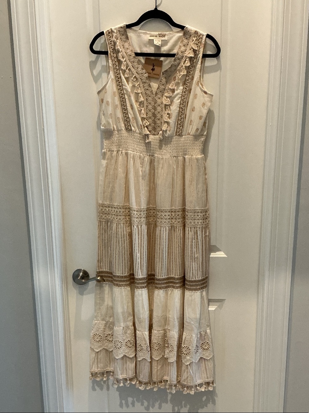 Dress Nado Cream Lace & Crochet Maxi Dress